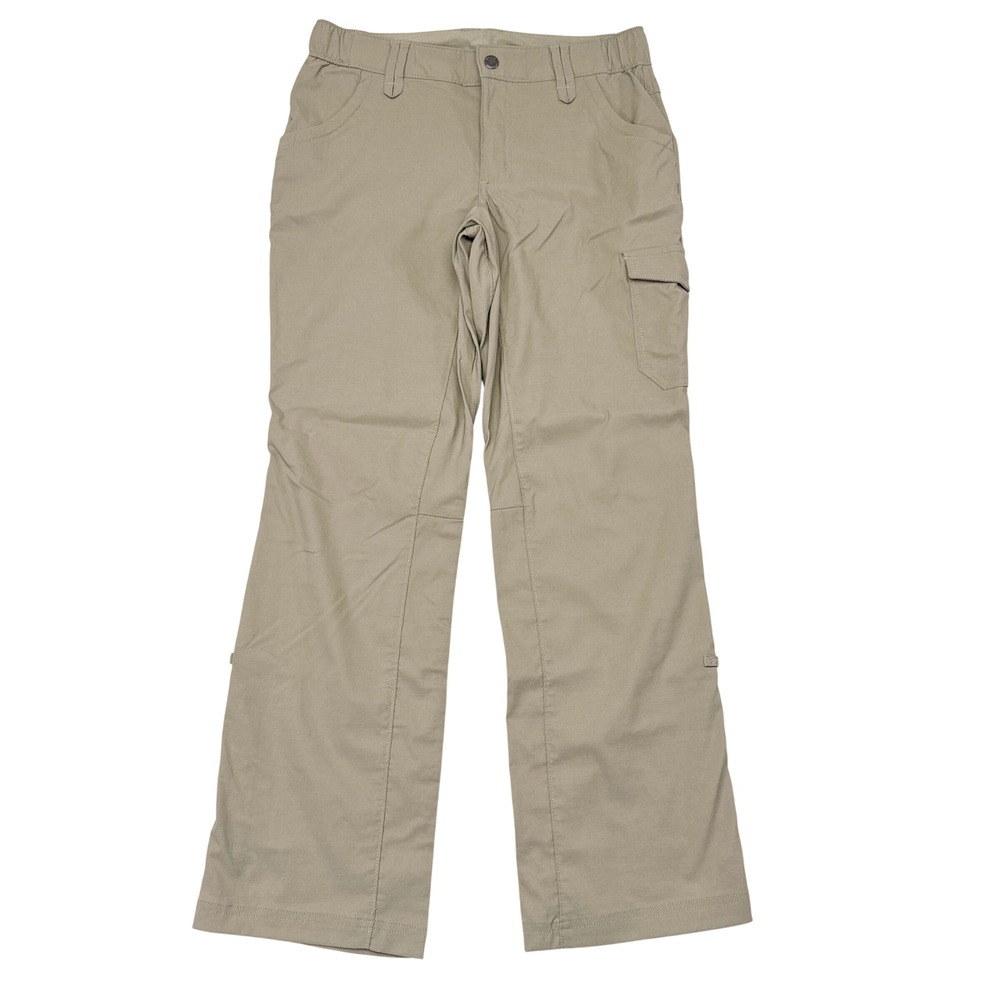 Duluth Trading Co Dry on the Fly Bootcut Cargo Pants Womens Size 6 x 31 Tan